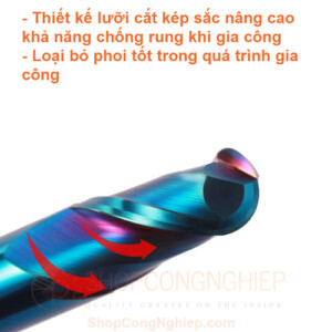 dao phay cau hop kim tungsten vise grip hrc65 phu nano blue do cung cao 6